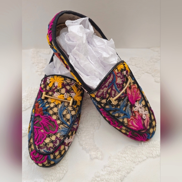 Sam Edelman Lorraine Bit Loafer Women's Size 6 Embroidered - Picture 1 of 11